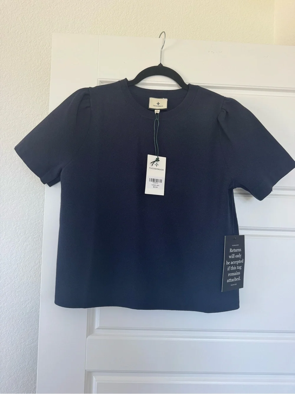 Tuckernuck Navy Knit Top NWT